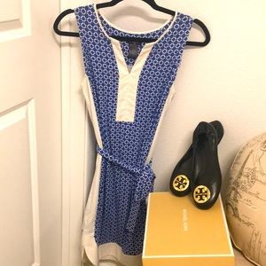✨ Moving sale 🚗- Ann Taylor Blue White Tunic Dress, Size XSP
